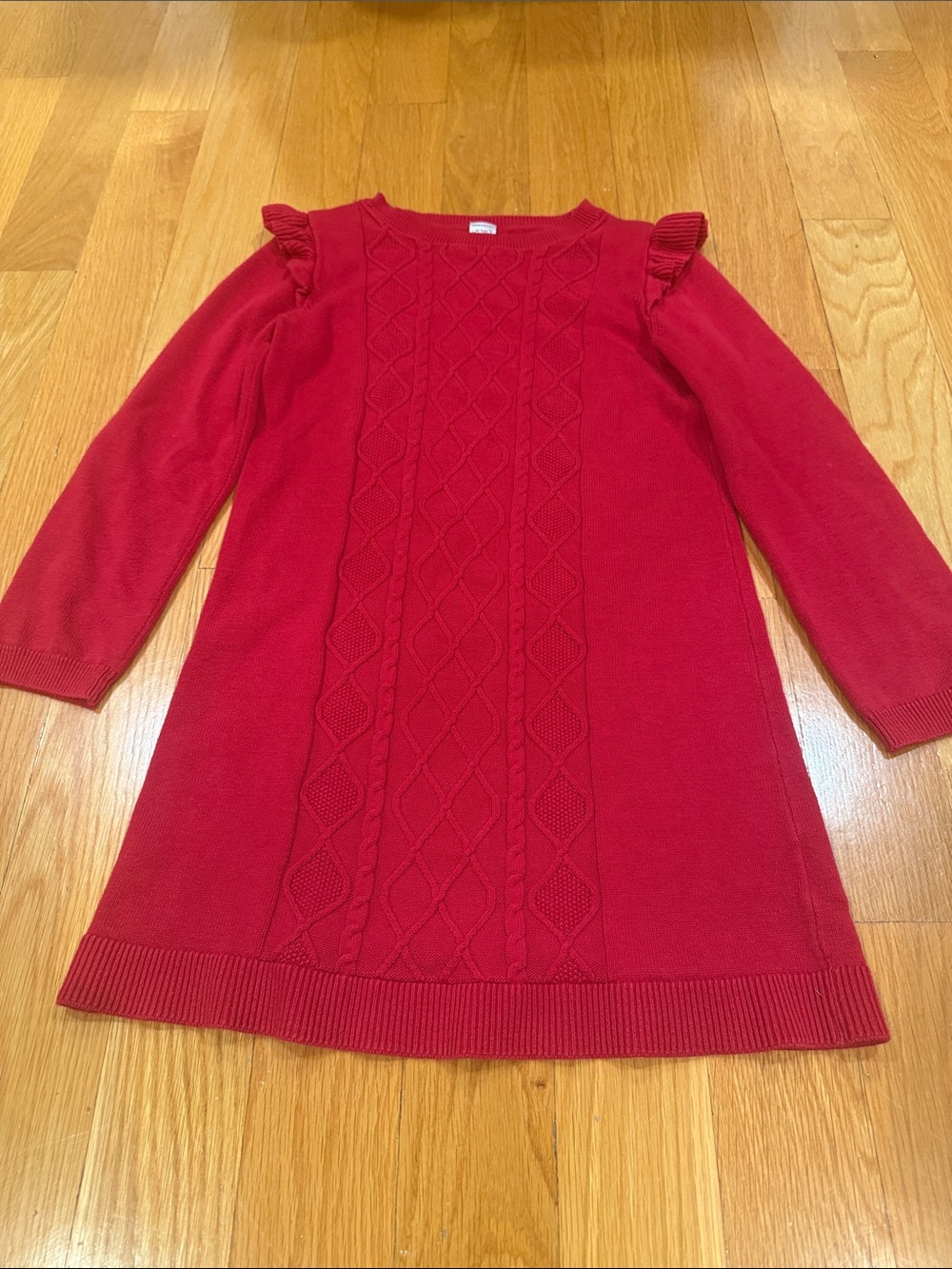 Carter’s girls red sweater dress size 7.